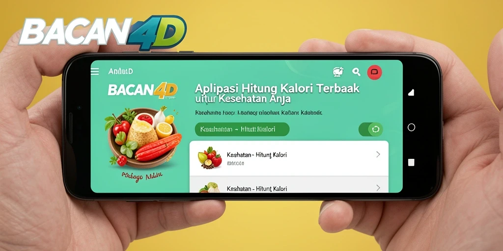 Tampilan antarmuka utama BACAN4D dengan fungsi Hitung Kalori yang komprehensif.