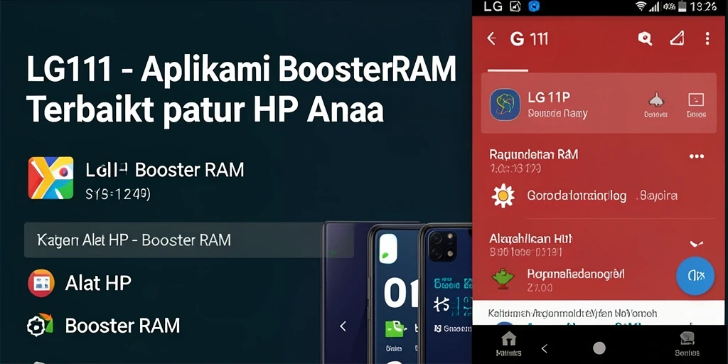 Antarmuka LG111 menampilkan fungsi pembersihan RAM yang efektif.