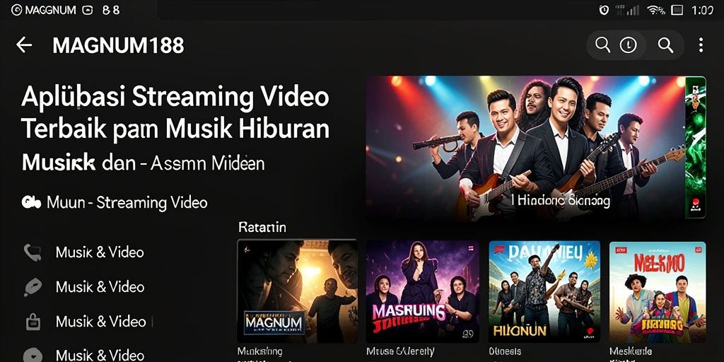 Antarmuka MAGNUM188 yang menarik untuk Streaming Video.