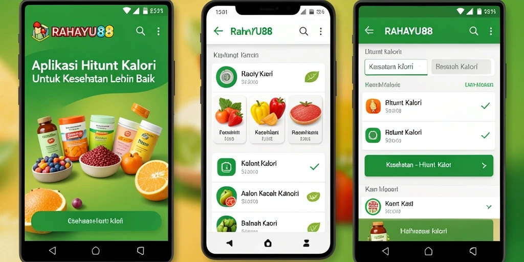 Tampilan antarmuka pengguna RAHAYU88 yang intuitif untuk menghitung kalori.