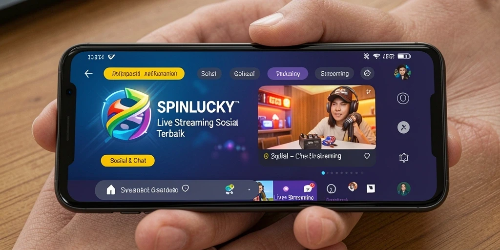 Antarmuka SPINLUCKY saat Live Streaming yang menarik dan intuitif.